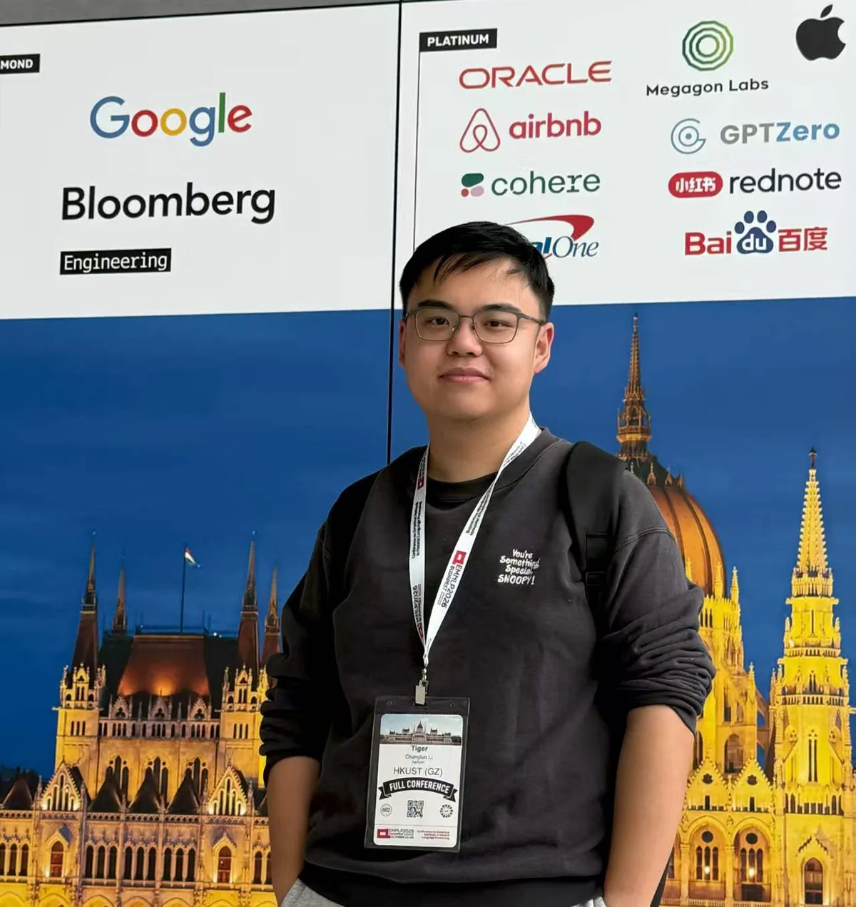 A moment at a conference